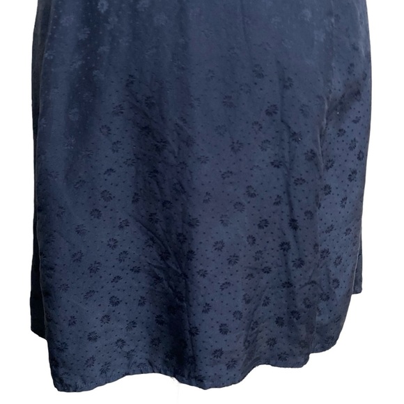 Sézane Anastasia Silk Floral Wrap Mini Dress Navy Parisian Chic US 4 - Picture 9 of 12